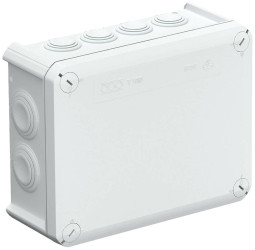 Skrzynka przyłączeniowa OBO Bettermann T160, IP66, (D x S x W) 190 x 150 x 77 mm, szaro-biały (ral 7035), 1 szt.