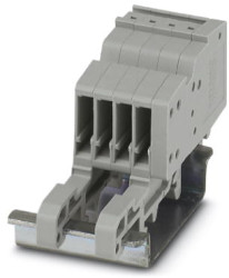 COMBI jack, push-in connection, 0.14-1.5 mm², 4 pole, 17.5 A, 6 kV, gray, 3213410