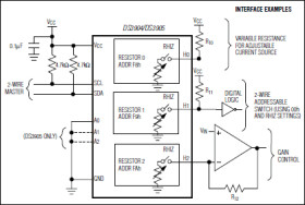 Triple, 128-Position, Nonvolatile, Variable, Digital Resistor/Switch