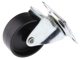 Koło samonastawne średnica kabla 43mm Płyta Tente 25kg wysokość całkowita 59mm