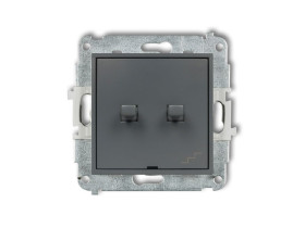 MINI Wyłącznik schodowy podwójny w stylu amerykańskim grafitowy mat 28MWPUS-33 KARLIK