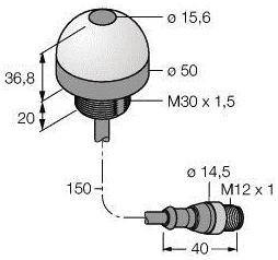 Czujnik umiejscowienia Turck 3093510 1 szt.