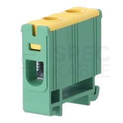 Złączka szynowa 1-torowa Al/Cu 1,5-16mm2 na TH35 żółto-zielony FJ-E16/D HEDO