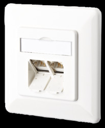 1307381002-I E-DAT C6 2 port UP pure white RAL9010