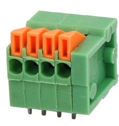 Złącze zaciskowe bezśrubowe KF141V - 4 pin - do lutowania PCB - szybkozłączka