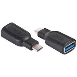 club3D CAA-1521 USB 3.2 Gen 1 Type-C Male to Type-A Female Adapter 5Gbps Black