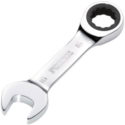 Draper 27911 HI-TORQ&#xAE; Metric Stubby Ratchet Combination Spanner 16mm