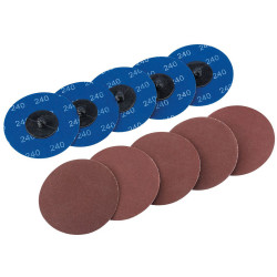 Draper 75619 Ten 75mm 240 Grit Aluminium Oxide Sanding Discs