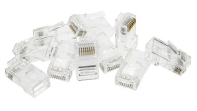 Wtyk Modularny Rj45 8P8c Kat.6 Nieekranowany Utp Uniwersalny Drut Linka...