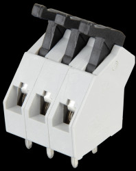 AST0450304 3-pin spring loaded terminal, 5-mm pin spacing, 45°