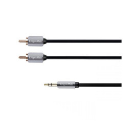 Kabel jack 3,5st-2*RCA 3m K&M Kruger&Matz