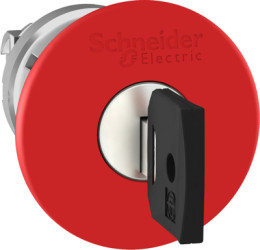 Emergency stop, key unlocking, mounting Ø  22 mm, unlit, ZB4BS944