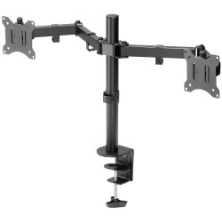 Digitus DA-90400 Monitor desk mount Black matt Rotatable Height-adjustable