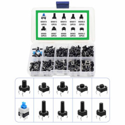 Zestaw tact switch micro-switch w organizerze 180szt