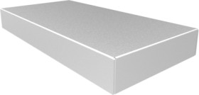Aluminum enclosure, (L x W x H) 406 x 203 x 51 mm, natural, 1444-26