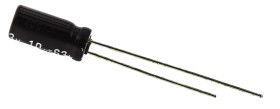 Aluminiowy kondensator elektrolityczny 10μF 63V dc Radialny, Otwór przelotowy Panasonic roztaw: 2mm 5 (Dia.) x 11mm