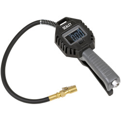Sealey SA500 Digital Tyre Inflator with Clip-On Connector Rechargeable
