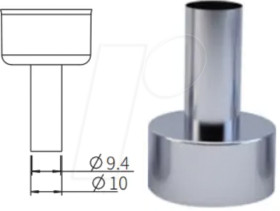 A-2105 Hot air nozzle, straight, Ø 10 mm for STATION ST-8800/8802