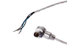 Kabel Połączeniowy, 2M, Żeński (Gniazdo) 3Pin Kątowy, Końcówka Wolna,...