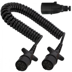 Przewód spiralny QLY-s kabel do naczepy zakończony zalewanymi wtykami 7-pin typu N 24V 4m