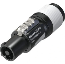NEUTRIK Wtyk zasilający powerCON 16A 230V 2P+Z czarno-szary na kabel 6,0 do 12,0mm NAC3FXXB-W-S