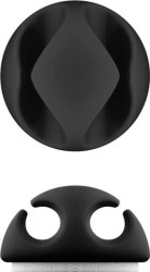 Organizer kabli na 2 kable (mini), czarny /blister 6szt./