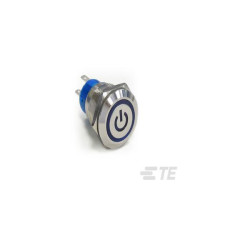 TE Connectivity 3-2213766-9 AV19 Pushbutton Switch 3A LED Blue SPDT 5A