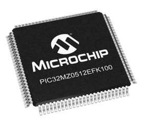 Mikrokontroler Microchip PIC32MZ TQFP 100-pinowy Montaż powierzchniowy MIPS® MicroAptiv™ 160 kB (Boot Flash), 512 kB