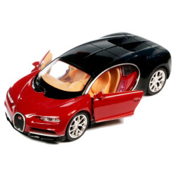 MODEL BUGATTI CHIRON 1:34 czerwono-czarny
