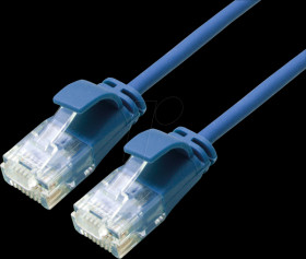 21153942 Patch cable Cat.6a UTP blue 0.5m