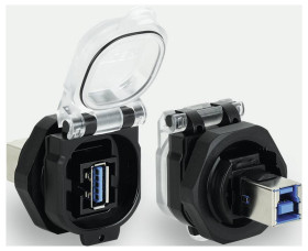 Lütze 493117 USB-3.0 A/B F/F 180° PC, 1 szt.