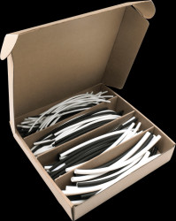 19011CA093 Schrumfpschlauch 3:1 mit Innenkleber - Schwarz/Weiss, 140 teilig