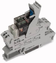 Podstawka z przekaźnikiem 110V DC z ręcznym pobudzeniem 788-349 /1szt./