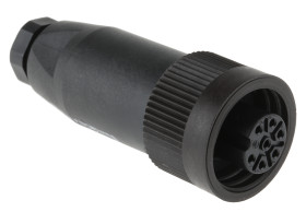 Złącze wielostykowe przemysłowe 7-pinowe Montaż na kablu Gniazdo binder