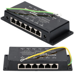 Gigabit PoE Injector 6x 1000Mb/s RJ45 Extralink 6 Portowy