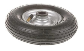Kółko do wózka, Pneumatyczne, Guma, Czarny, obc.: 75kg, śred.: 196mm, szer.: 48mm