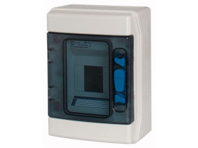 Szafka modułowa IKA do fotowoltaiki PV 1x4 moduły natynkowa odporność UV IP65 IK08 N/PE IKA-1/4-ST-UV 174187 EATON