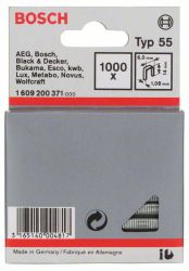 Zszywki z cienkiego drutu, typ 55, 6 x 1,08 x 14 mm, 1000 szt. Bosch Accessories 1609200371, N/A, Wymiary (D x S) 14 mm
