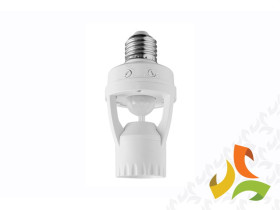 Czujnik ruchu z gniazdem żarówki CR-6 PIR LED max 60W 6m(360 stopni) E27 IP20 biały CR-CR6000-00 GTV