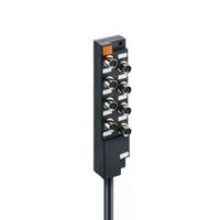 ASBM 8/LED 3-345/5 M rozdzielacz 8 portów M8 (3 stykowe), przewód w izolacji PUR, dł. przewodu 5m, Lumberg: 65355, ASBM8LED33455