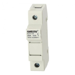 Podstawa bezpiecznikowa 25A 1-biegunowa 1P (1000V DC) 1-modułowa na wkładki 10x38mm ONESTO