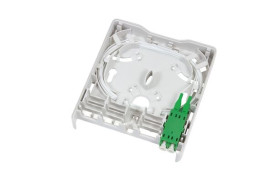 Płytka naścienna, seria: FWOA, Fibre, l. otworów: 2, LC, Ekranowane, Prosty