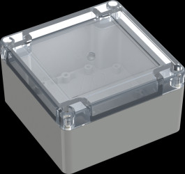 6U07111106437 Industrial housing, 105 x 105 x 60.1mm, IP65, light gray