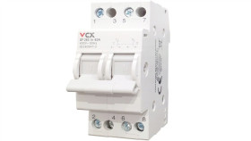 Przełącznik Modułowy Instalacyjny Wyboru Zasilania Sieci 1-0-2 2P 63A Sf463 Vcx