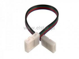 Złącze do taśm LED 10mm RGB 4 piny z przewodem