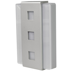 Gong dwutonowy GLASSO z wbudowanym transformatorem GNW-248 srebrny SUNDI