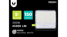 Naświetlacz Led Proxim+ 300W 4000K 45000Lm 230V Ip65 Forever Light 150Lm/W 5...