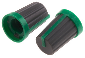 Pokrętło potencjometru oś: 6mm średnica: 13mm Okrągłe Guma Szary RS PRO