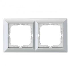 Ramka podwójna Pearl, Ra-2P, srebrny