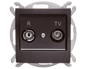 IMPRESJA Gniazdo antenowe RTV zakończeniowe 10dB antracyt GPA-10YPZ/m/50